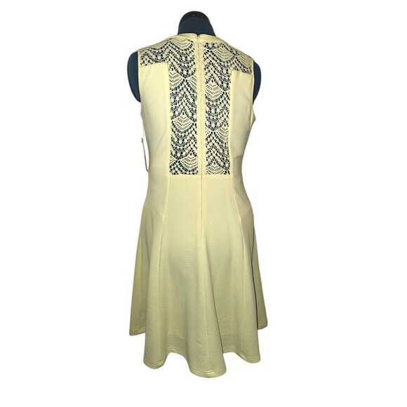 Sharagano Womens Size 10 NWT Yellow A-Line Dress Sleeveless Crochet Lace M - Picture 7 of 7